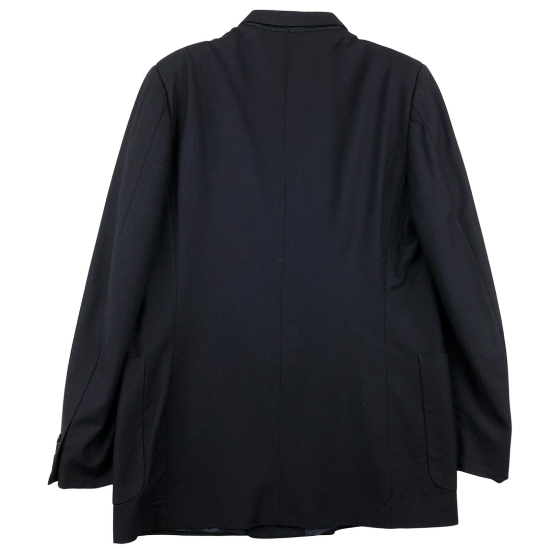 NINO CERRUTI double-breasted peak lapel wool tailored jacket, made in Italy, men's size M wool black type Vintage Second Hand