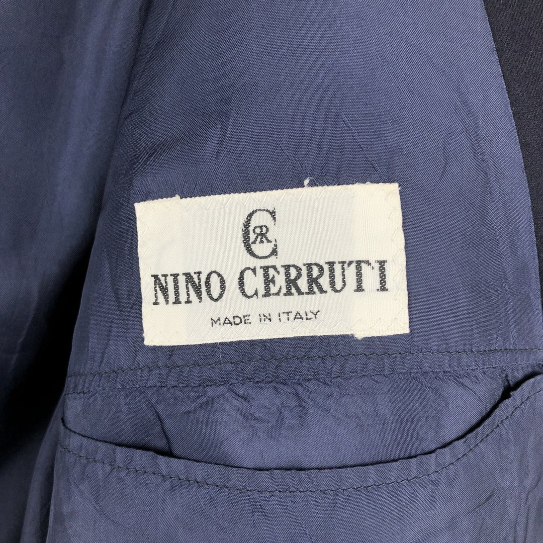 NINO CERRUTI double-breasted peak lapel wool tailored jacket, made in Italy, men's size M wool black type Vintage Second Hand