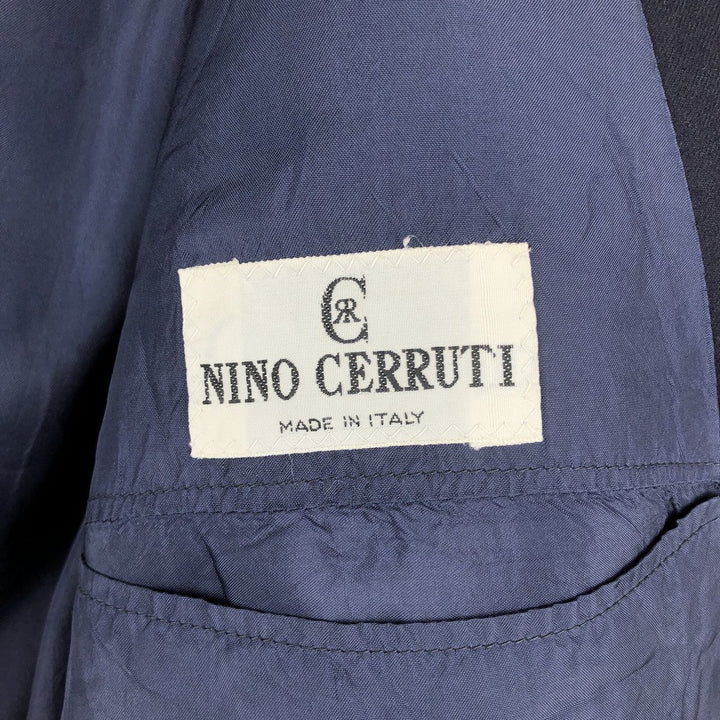 NINO CERRUTI double-breasted peak lapel wool tailored jacket, made in Italy, men's size M wool black type Vintage Second Hand