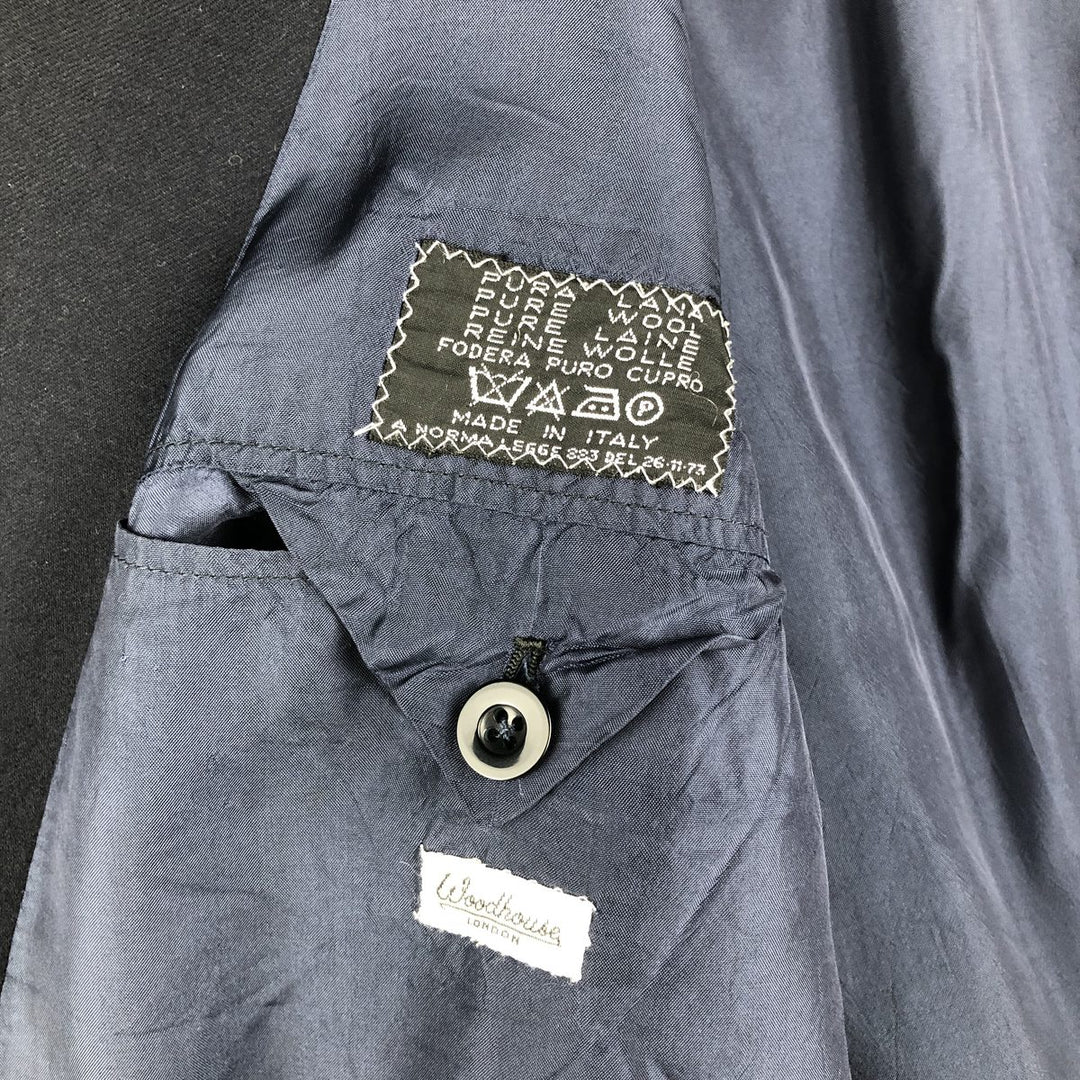 NINO CERRUTI double-breasted peak lapel wool tailored jacket, made in Italy, men's size M wool black type Vintage Second Hand