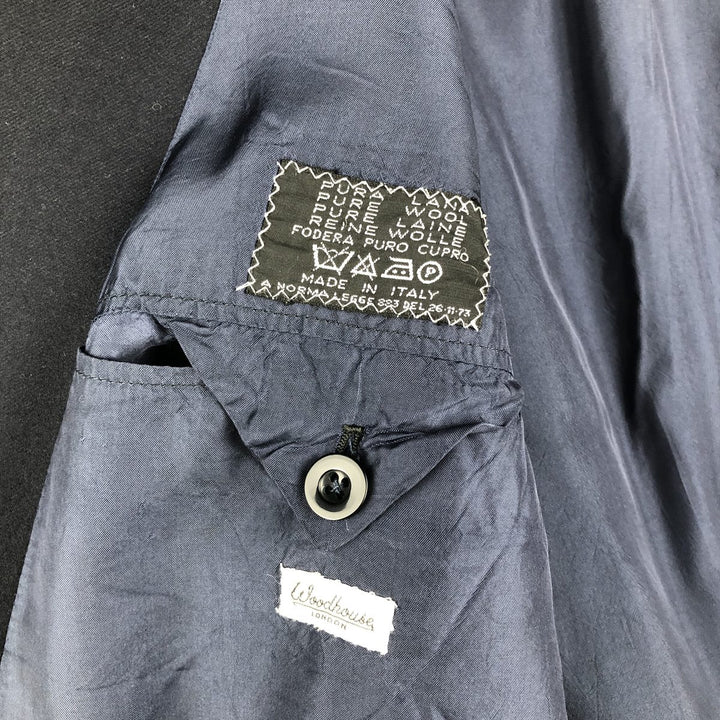 NINO CERRUTI double-breasted peak lapel wool tailored jacket, made in Italy, men's size M wool black type Vintage Second Hand