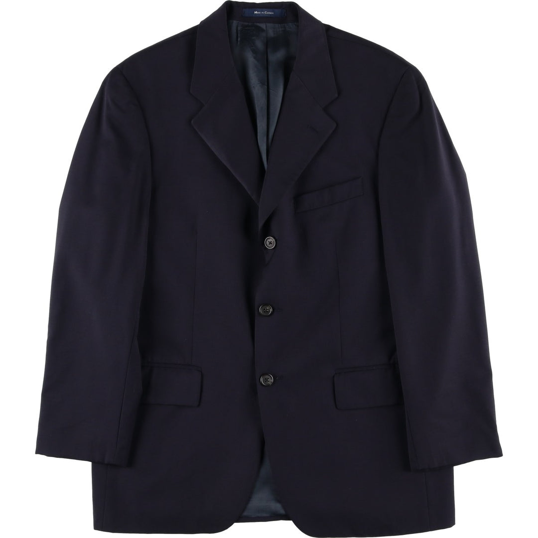 Ralph Lauren wool tailored jacket, made in Canada, men's size L equivalent. wool navy blue type Vintage Second Hand