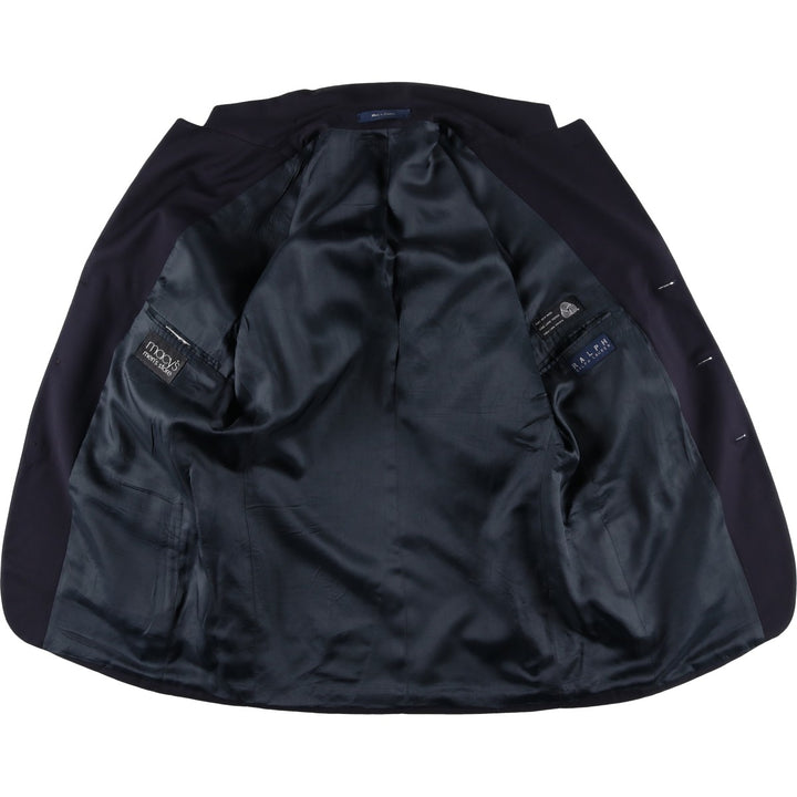Ralph Lauren wool tailored jacket, made in Canada, men's size L equivalent. wool navy blue type Vintage Second Hand