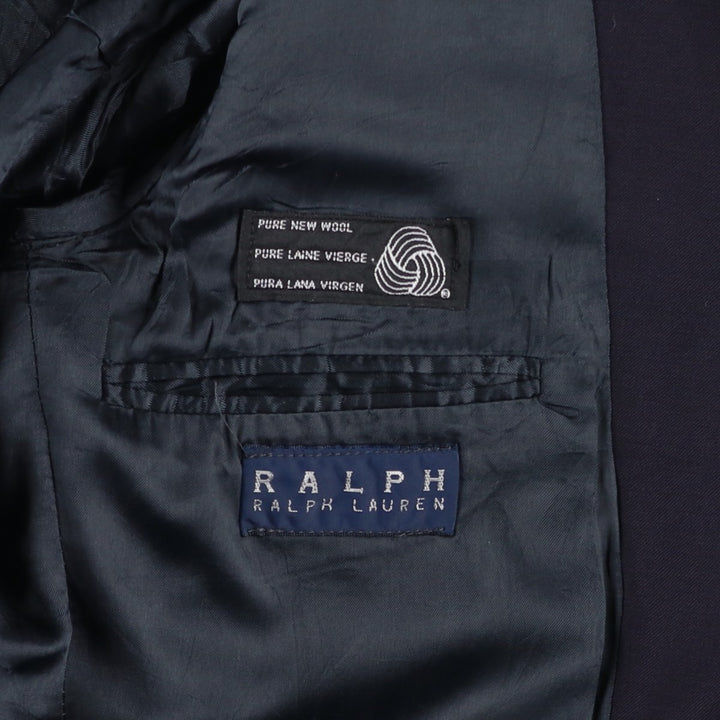 Ralph Lauren wool tailored jacket, made in Canada, men's size L equivalent. wool navy blue type Vintage Second Hand