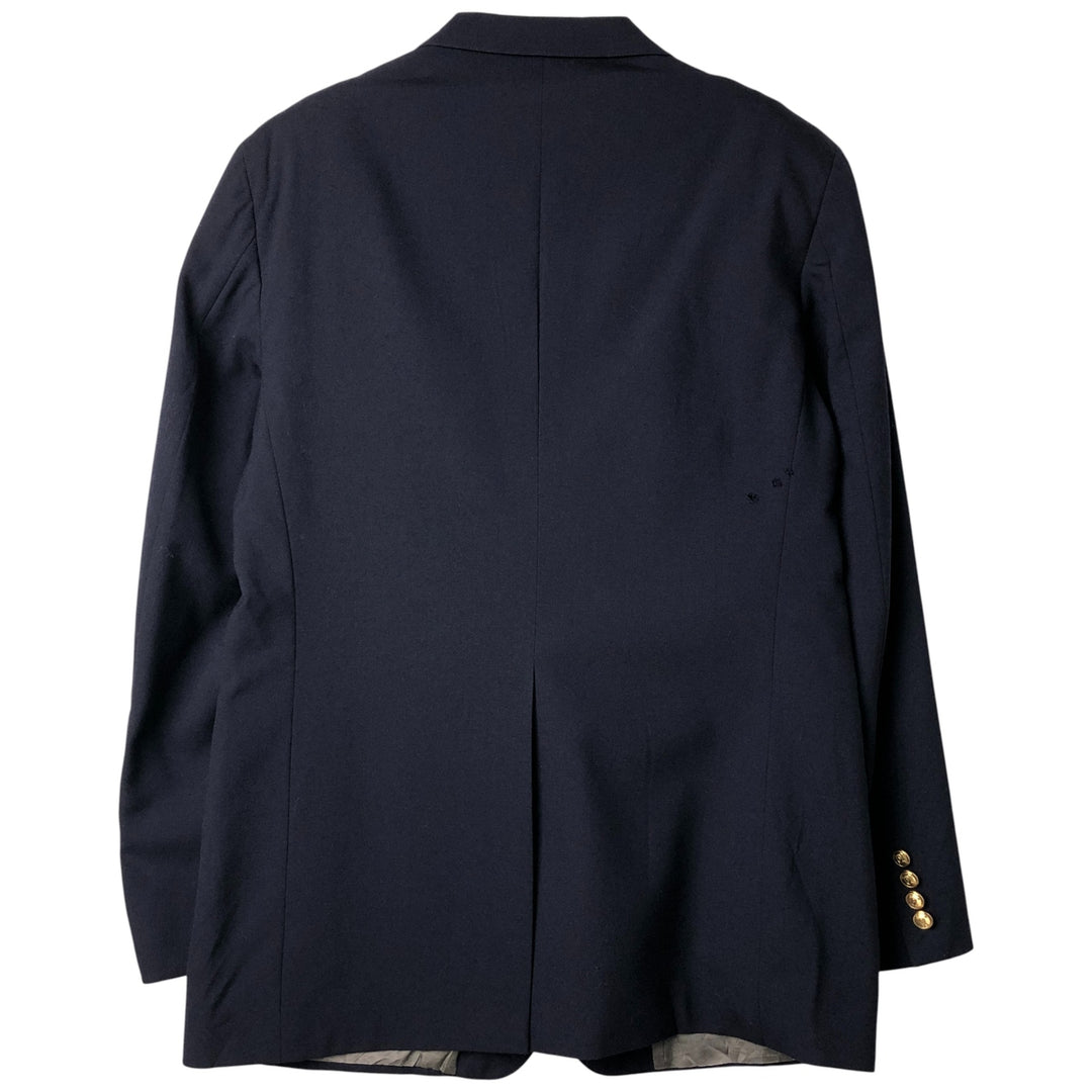 1990'S Ralph Lauren POLO UNIVERSITY CLUB Navy Blazer Tailored Jacket, Made in USA, Men's Size M (Equivalent), Vintage wool navy blue type Vintage Second Hand