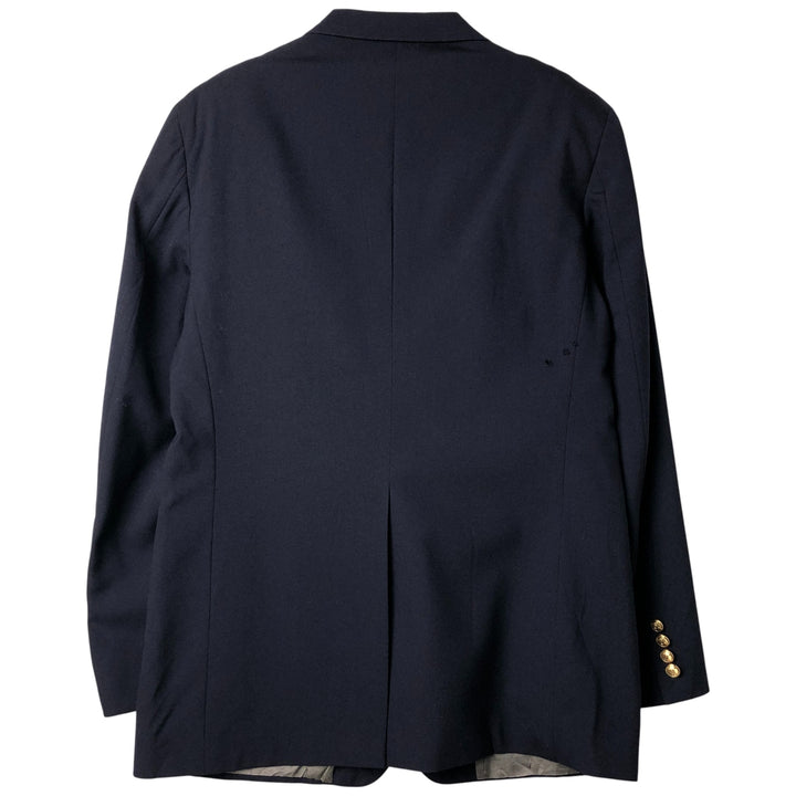 1990'S Ralph Lauren POLO UNIVERSITY CLUB Navy Blazer Tailored Jacket, Made in USA, Men's Size M (Equivalent), Vintage wool navy blue type Vintage Second Hand