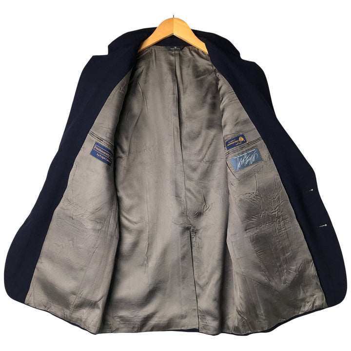 1990'S Ralph Lauren POLO UNIVERSITY CLUB Navy Blazer Tailored Jacket, Made in USA, Men's Size M (Equivalent), Vintage wool navy blue type Vintage Second Hand