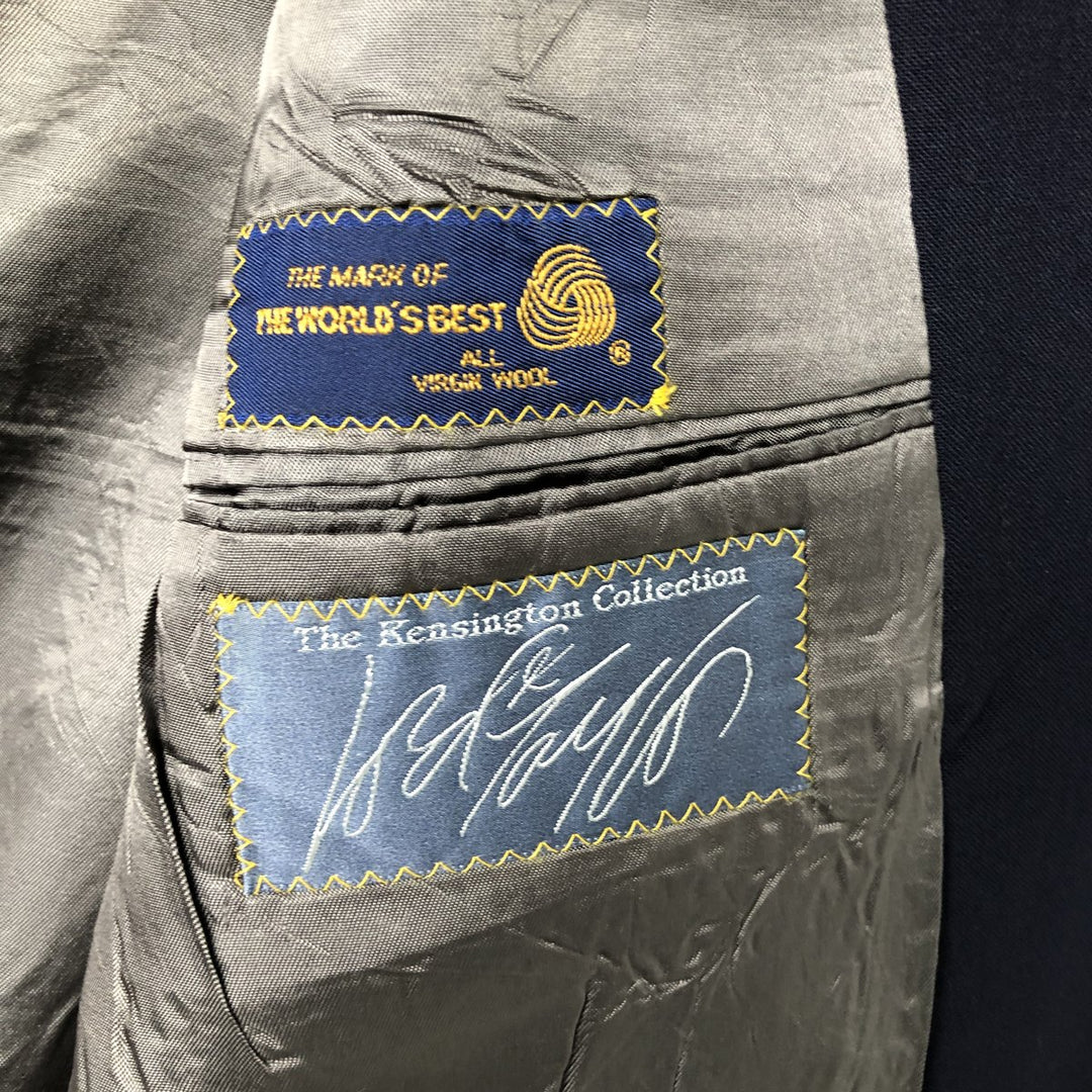 1990'S Ralph Lauren POLO UNIVERSITY CLUB Navy Blazer Tailored Jacket, Made in USA, Men's Size M (Equivalent), Vintage wool navy blue type Vintage Second Hand