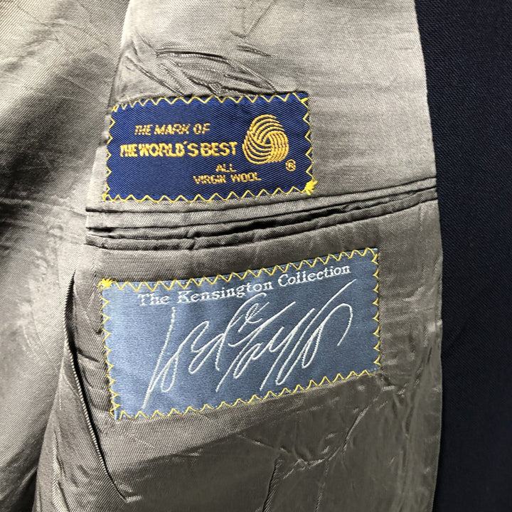 1990'S Ralph Lauren POLO UNIVERSITY CLUB Navy Blazer Tailored Jacket, Made in USA, Men's Size M (Equivalent), Vintage wool navy blue type Vintage Second Hand
