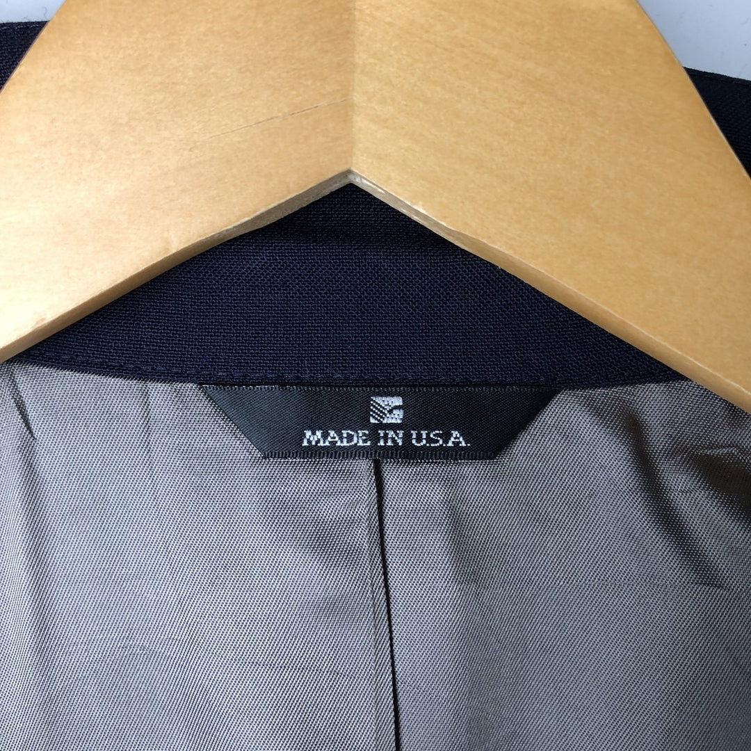 1990'S Ralph Lauren POLO UNIVERSITY CLUB Navy Blazer Tailored Jacket, Made in USA, Men's Size M (Equivalent), Vintage wool navy blue type Vintage Second Hand