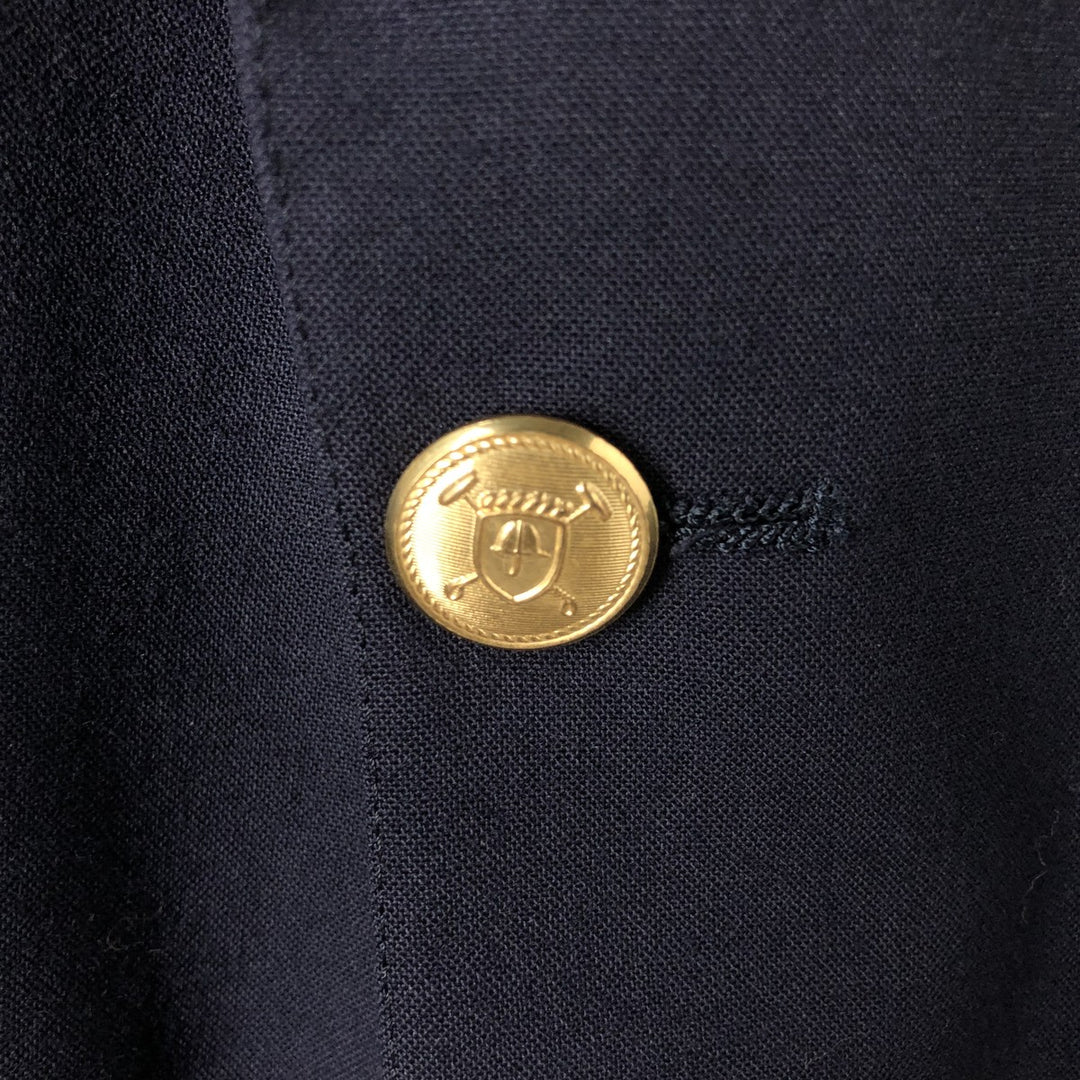 1990'S Ralph Lauren POLO UNIVERSITY CLUB Navy Blazer Tailored Jacket, Made in USA, Men's Size M (Equivalent), Vintage wool navy blue type Vintage Second Hand