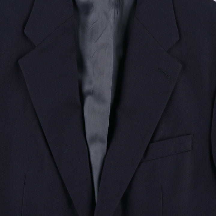80s-90'S Ralph Lauren POLO UNIVERSITY CLUB navy blazer/tailored jacket, made in Canada, men's size M equivalent. wool navy blue type Vintage Second Hand