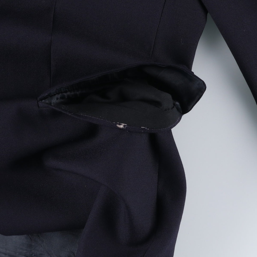 80s-90'S Ralph Lauren POLO UNIVERSITY CLUB navy blazer/tailored jacket, made in Canada, men's size M equivalent. wool navy blue type Vintage Second Hand