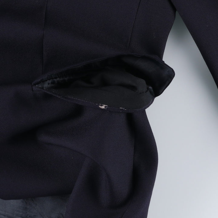 80s-90'S Ralph Lauren POLO UNIVERSITY CLUB navy blazer/tailored jacket, made in Canada, men's size M equivalent. wool navy blue type Vintage Second Hand