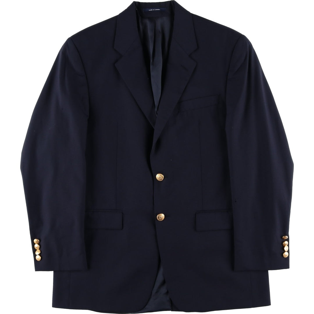 Ralph Lauren LAUREN Navy Blazer Tailored Jacket, Made in Canada, Men's Size M (approx.) wool navy blue type Vintage Second Hand