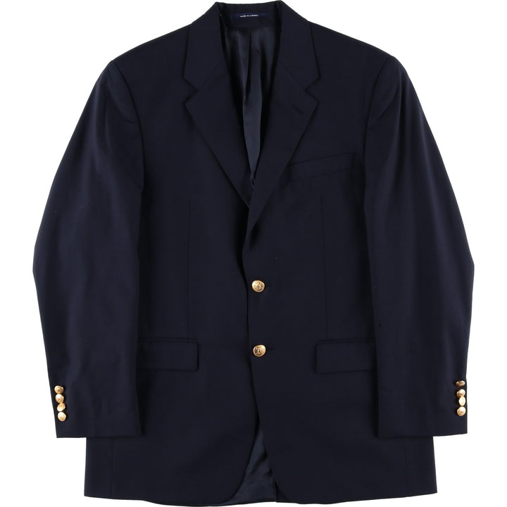 Ralph Lauren LAUREN Navy Blazer Tailored Jacket, Made in Canada, Men's Size M (approx.) wool navy blue type Vintage Second Hand