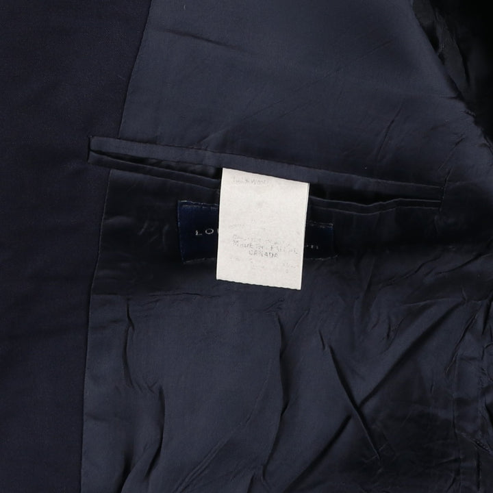 Ralph Lauren LAUREN Navy Blazer Tailored Jacket, Made in Canada, Men's Size M (approx.) wool navy blue type Vintage Second Hand