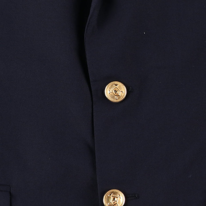 Ralph Lauren LAUREN Navy Blazer Tailored Jacket, Made in Canada, Men's Size M (approx.) wool navy blue type Vintage Second Hand