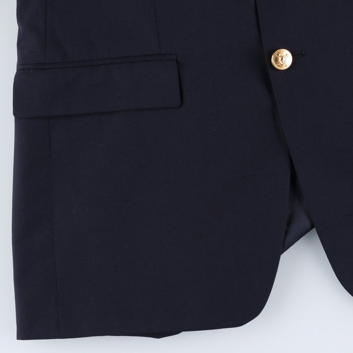 Ralph Lauren LAUREN Navy Blazer Tailored Jacket, Made in Canada, Men's Size M (approx.) wool navy blue type Vintage Second Hand
