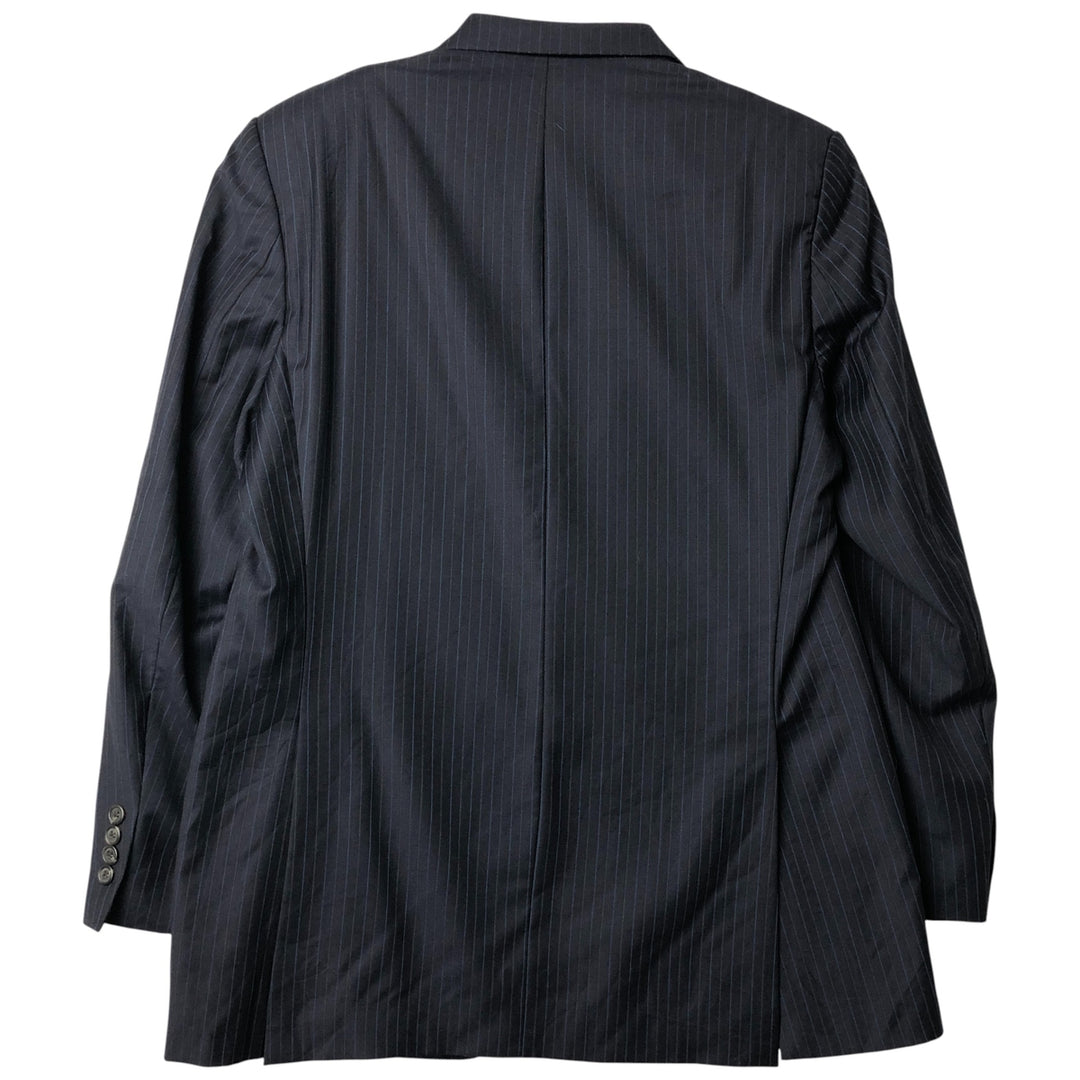 Ralph Lauren Lauren Striped Wool Tailored Jacket, Made in Canada, Men's Size M wool navy blue type Vintage Second Hand