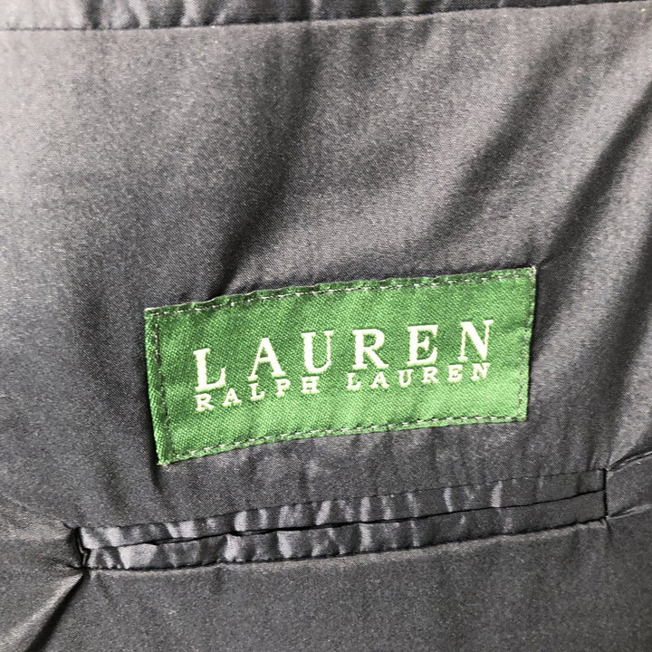 Ralph Lauren Lauren Striped Wool Tailored Jacket, Made in Canada, Men's Size M wool navy blue type Vintage Second Hand