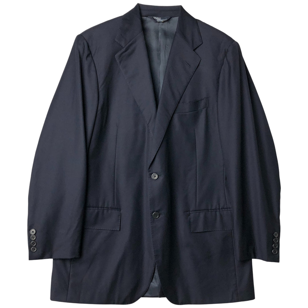 Ralph Lauren POLO by Ralph Lauren wool tailored jacket, made in Italy, men's size M equivalent. wool navy blue type Vintage Second Hand
