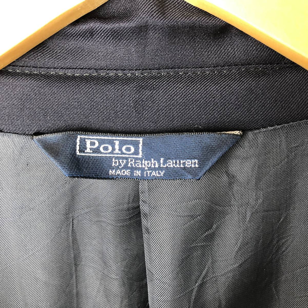 Ralph Lauren POLO by Ralph Lauren wool tailored jacket, made in Italy, men's size M equivalent. wool navy blue type Vintage Second Hand