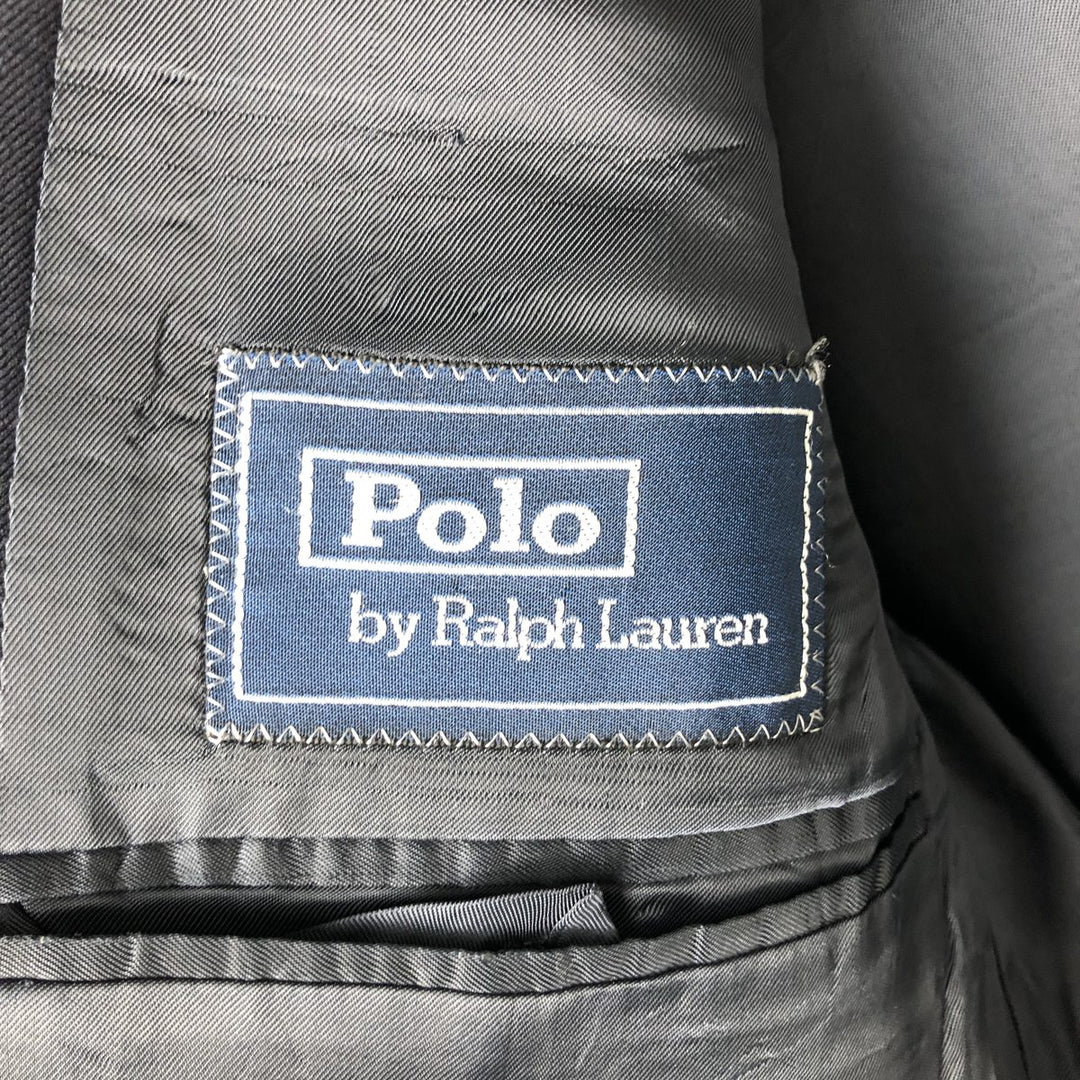Ralph Lauren POLO by Ralph Lauren wool tailored jacket, made in Italy, men's size M equivalent. wool navy blue type Vintage Second Hand