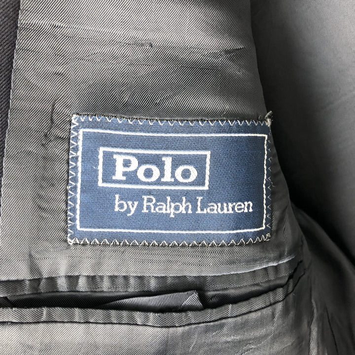 Ralph Lauren POLO by Ralph Lauren wool tailored jacket, made in Italy, men's size M equivalent. wool navy blue type Vintage Second Hand