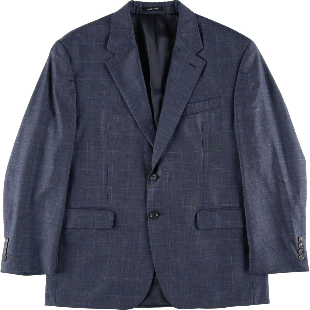 Ralph Lauren LAUREN Check Pattern Wool Tailored Jacket, Men's Size L (approx.) wool gray type Vintage Second Hand