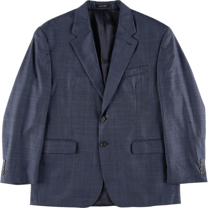Ralph Lauren LAUREN Check Pattern Wool Tailored Jacket, Men's Size L (approx.) wool gray type Vintage Second Hand