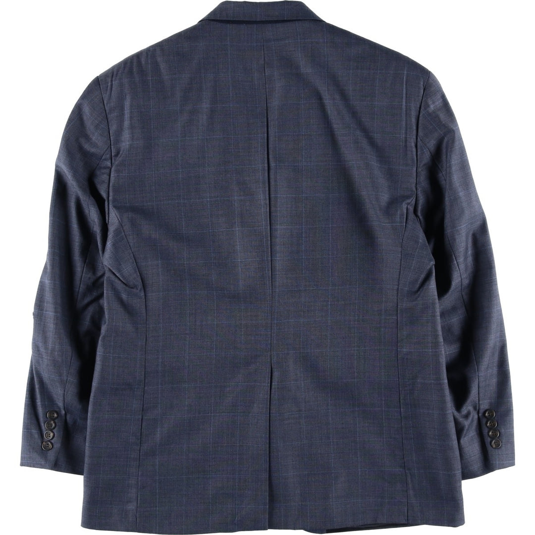 Ralph Lauren LAUREN Check Pattern Wool Tailored Jacket, Men's Size L (approx.) wool gray type Vintage Second Hand