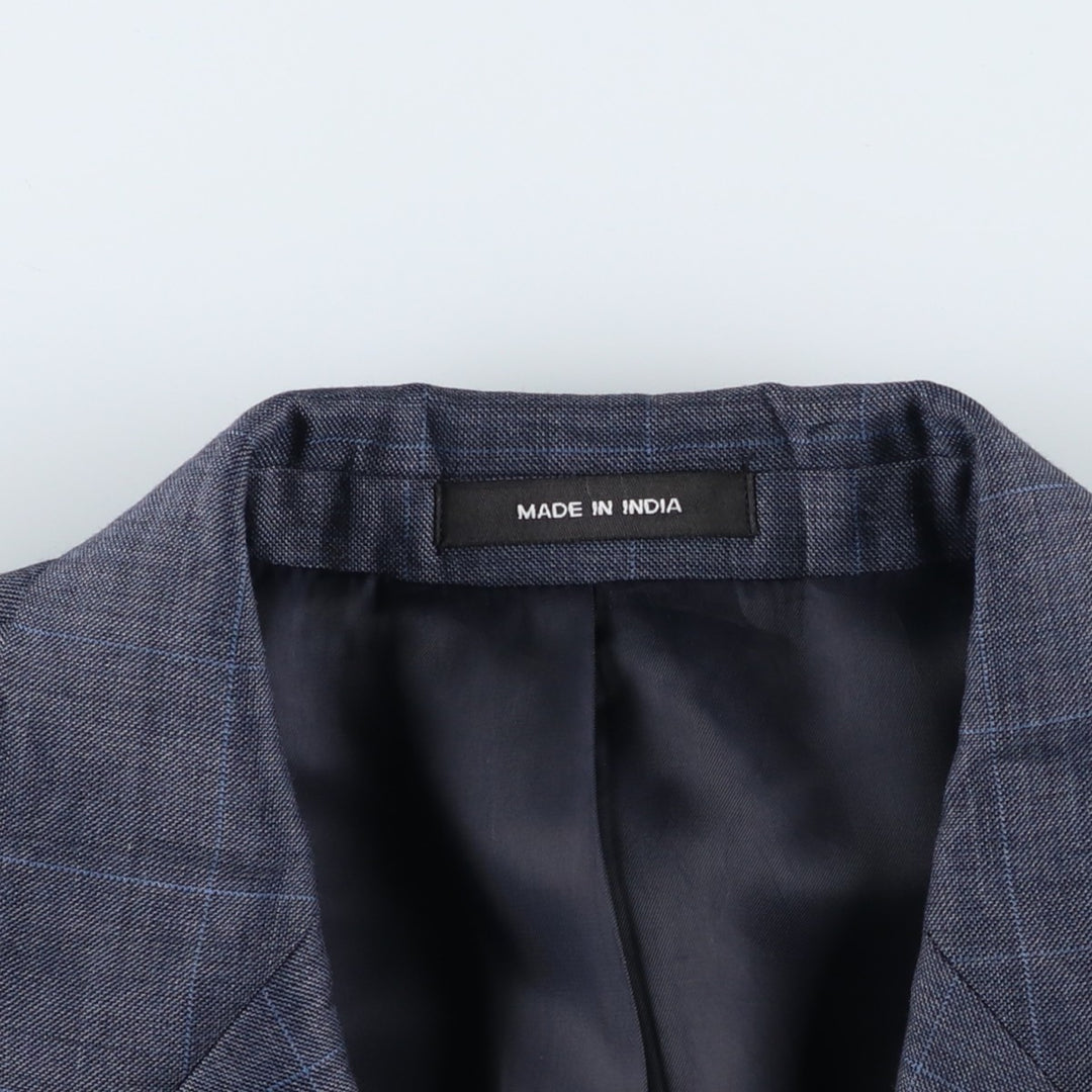 Ralph Lauren LAUREN Check Pattern Wool Tailored Jacket, Men's Size L (approx.) wool gray type Vintage Second Hand