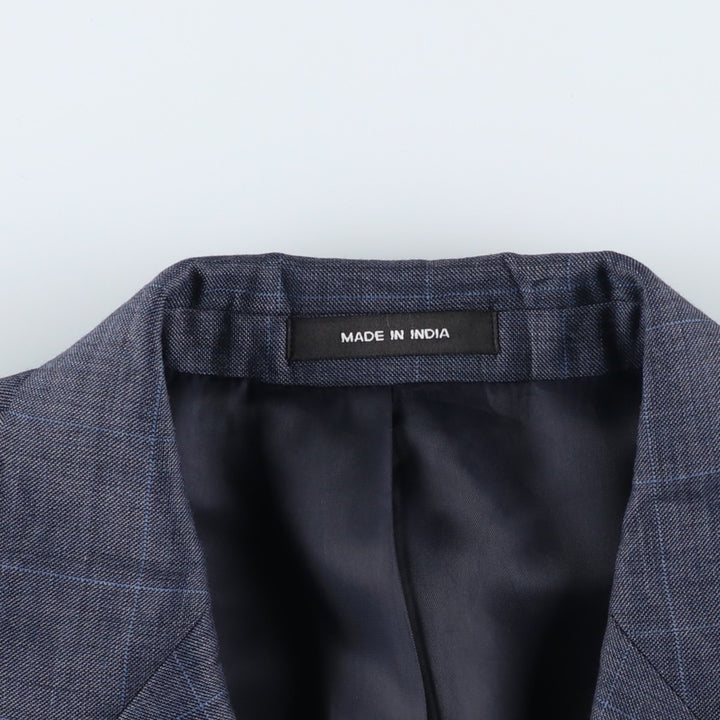 Ralph Lauren LAUREN Check Pattern Wool Tailored Jacket, Men's Size L (approx.) wool gray type Vintage Second Hand