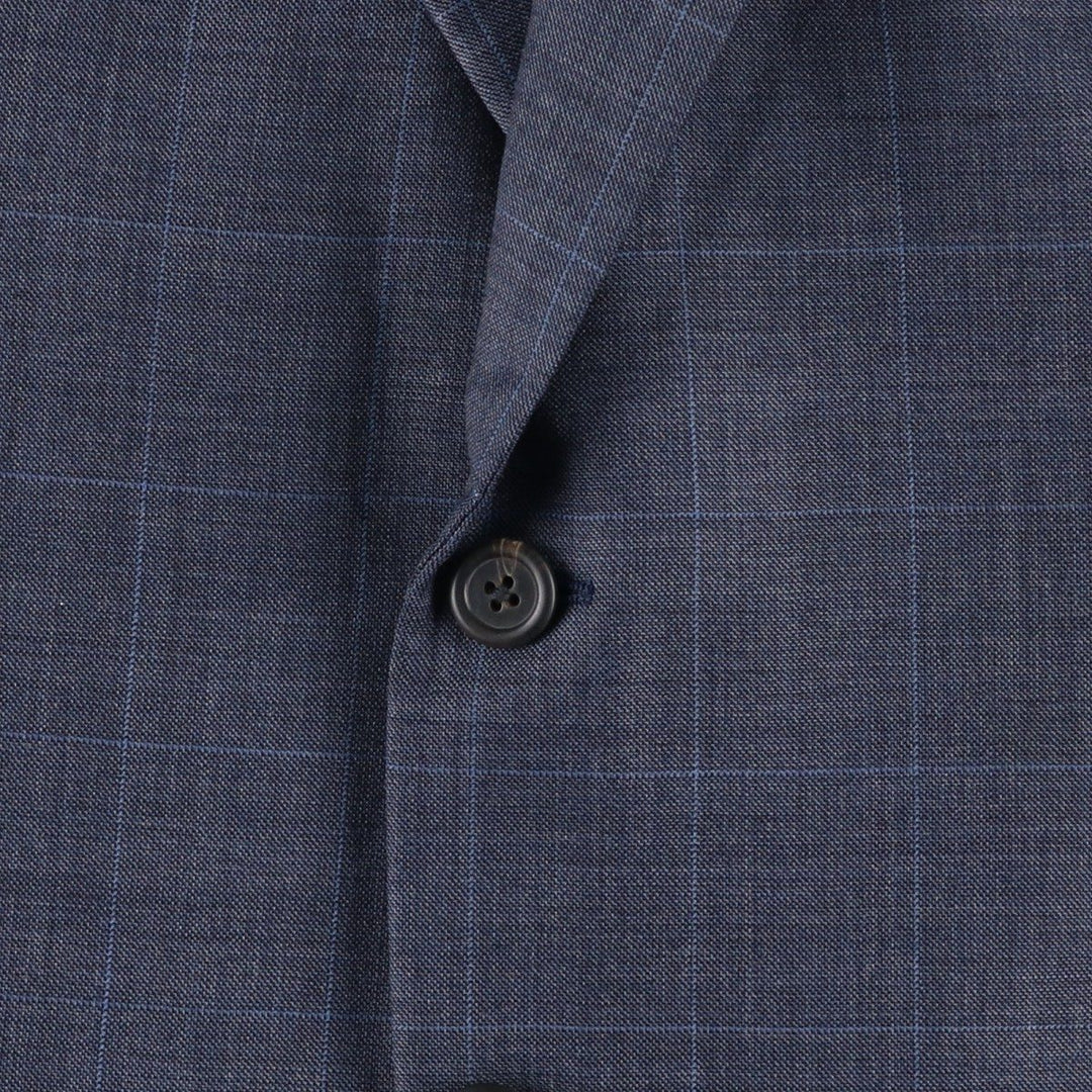 Ralph Lauren LAUREN Check Pattern Wool Tailored Jacket, Men's Size L (approx.) wool gray type Vintage Second Hand