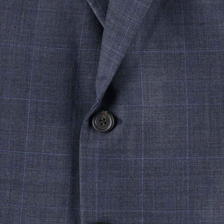 Ralph Lauren LAUREN Check Pattern Wool Tailored Jacket, Men's Size L (approx.) wool gray type Vintage Second Hand