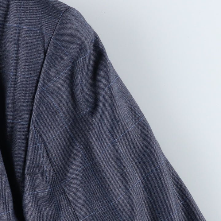 Ralph Lauren LAUREN Check Pattern Wool Tailored Jacket, Men's Size L (approx.) wool gray type Vintage Second Hand