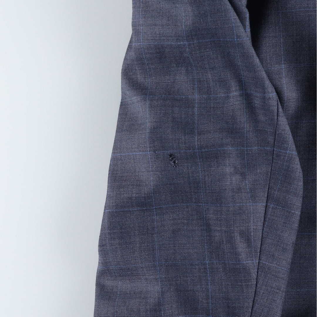Ralph Lauren LAUREN Check Pattern Wool Tailored Jacket, Men's Size L (approx.) wool gray type Vintage Second Hand