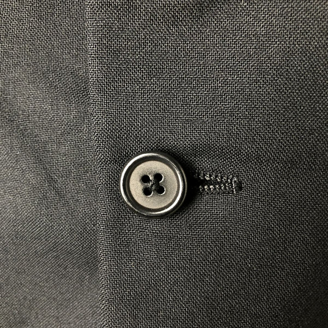 1990'S Ralph Lauren POLO by Ralph Lauren Peak Lapel Wool Tailored Jacket, Made in USA, Men's Size S (approx.) unclear black type Vintage Second Hand