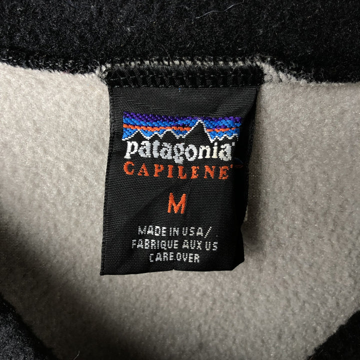 2000'S Patagonia Capilene V-neck fleece top (43425SP00), Made in USA, Men's Medium polyester gray type Vintage Second Hand