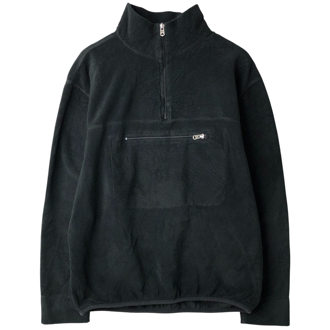 Ralph Lauren POLO SPORT Half-Zip Fleece Pullover, Men's Size Medium polyester black type Vintage Second Hand