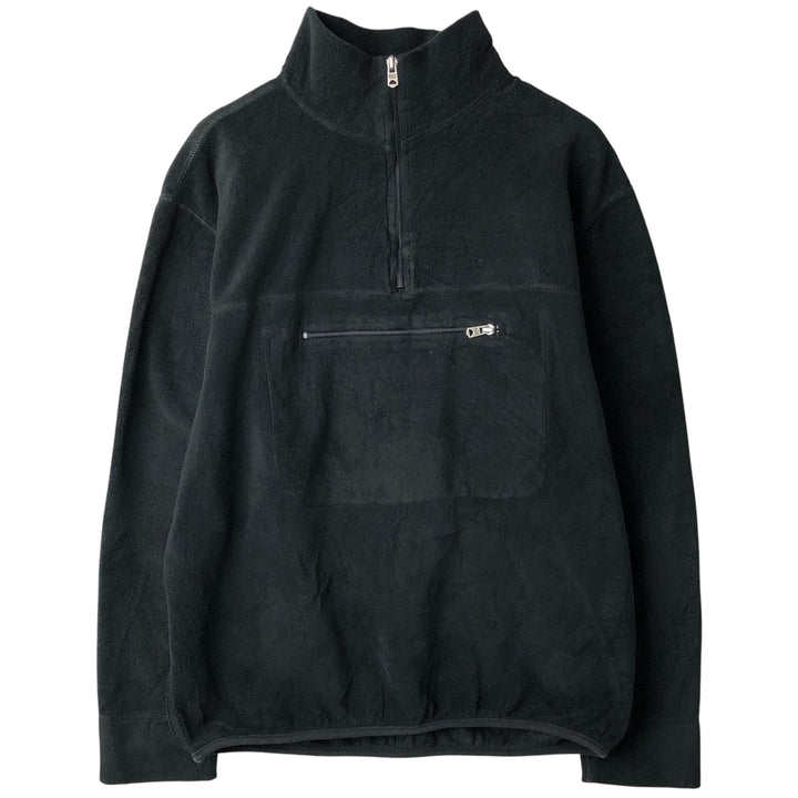 Ralph Lauren POLO SPORT Half-Zip Fleece Pullover, Men's Size Medium polyester black type Vintage Second Hand