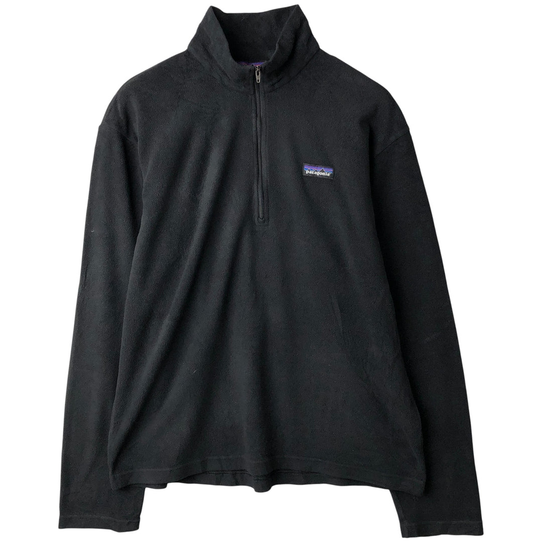 Patagonia Synchilla Half-Zip Fleece Pullover, Men's Size Medium polyester black type Vintage Second Hand