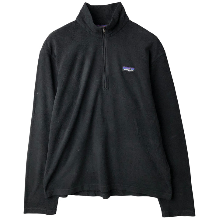 Patagonia Synchilla Half-Zip Fleece Pullover, Men's Size Medium polyester black type Vintage Second Hand