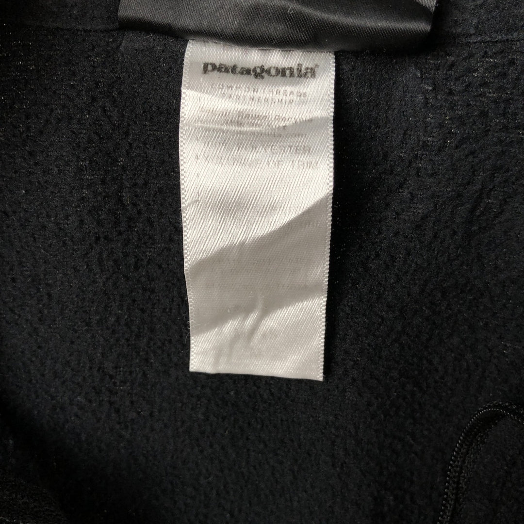 Patagonia Synchilla Half-Zip Fleece Pullover, Men's Size Medium polyester black type Vintage Second Hand