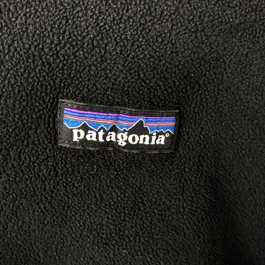 Patagonia Synchilla Half-Zip Fleece Pullover, Men's Size Medium polyester black type Vintage Second Hand