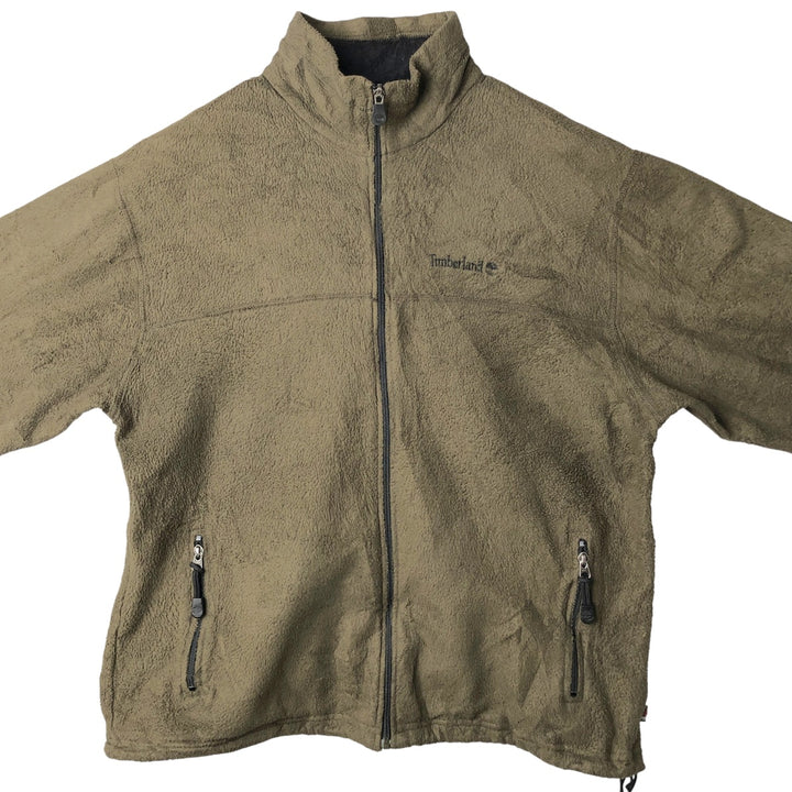 Vintage 90s-00'S Timberland fleece jacket, size M, men's polyester Khaki type Vintage Second Hand