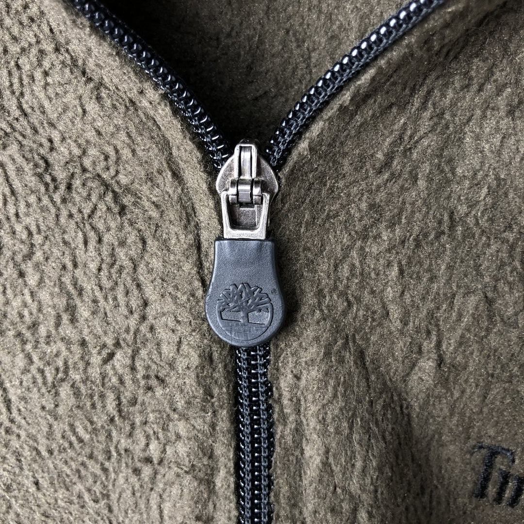 Vintage 90s-00'S Timberland fleece jacket, size M, men's polyester Khaki type Vintage Second Hand