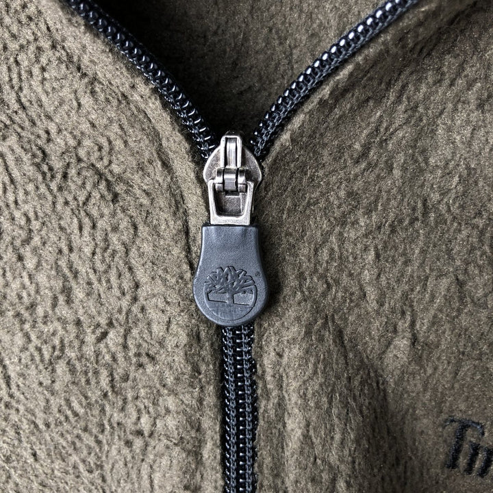 Vintage 90s-00'S Timberland fleece jacket, size M, men's polyester Khaki type Vintage Second Hand