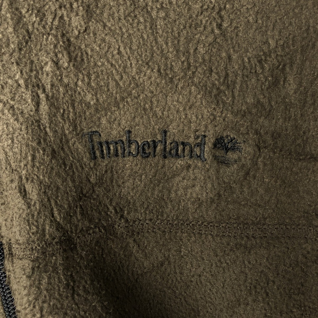 Vintage 90s-00'S Timberland fleece jacket, size M, men's polyester Khaki type Vintage Second Hand